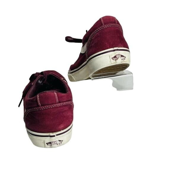 Vans Old Skool Classic Low Sneakers, Maroon, Unisex Men's US Size 8 - Picture 8 of 9